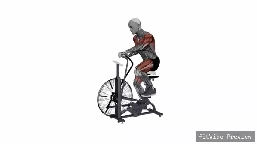 Οπτική επίδειξη της άσκησης Assault Airbike - Γρήγορο Πεντάλ