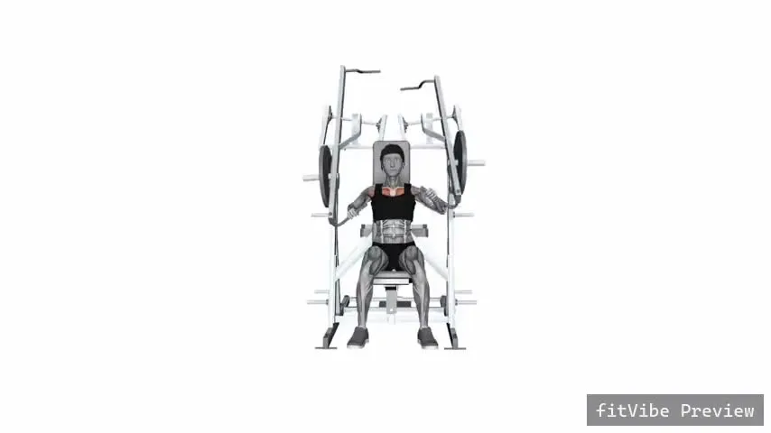 Οπτική επίδειξη της άσκησης Hammer Strength πιέσεις στήθους με μηχάνημα Iso-Lateral, εναλλασσόμενα χέρια