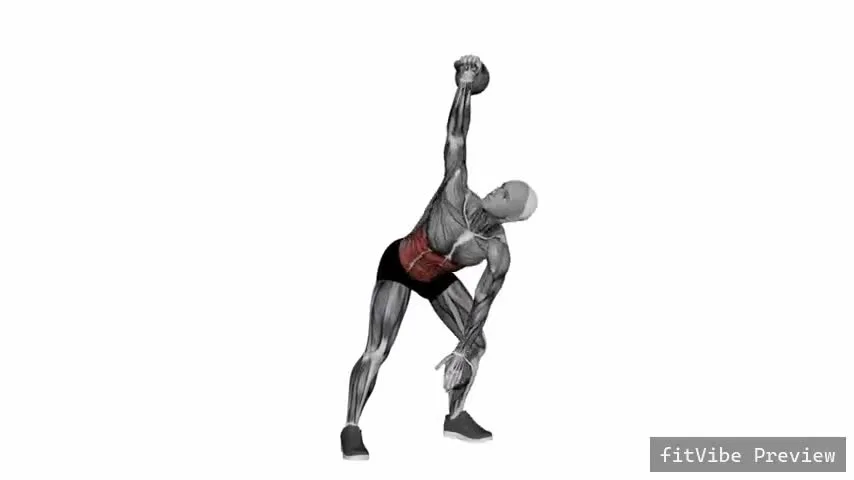 Οπτική επίδειξη της άσκησης Άσκηση αέρα με kettlebell