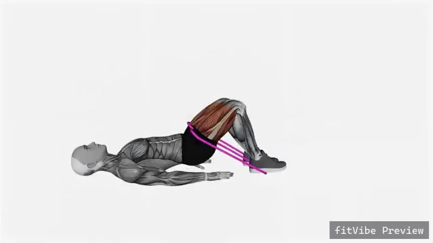 Οπτική επίδειξη της άσκησης Hip Thrust με λάστιχο (Έκδοση 2)