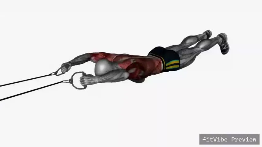 Οπτική επίδειξη της άσκησης Έλξεις Superman με λάστιχο αντίστασης